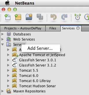 Ajouter un serveur Jetspeed