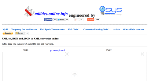 Xml To Json, Json to Xml